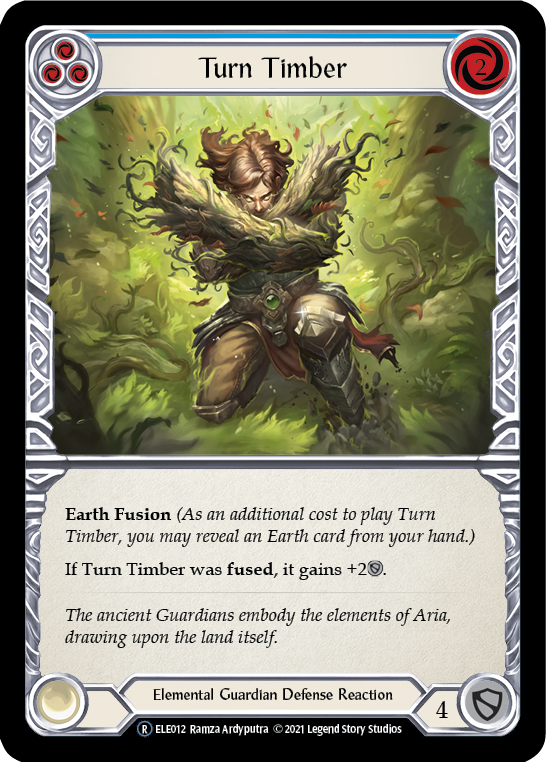 Turn Timber (Blue) [U-ELE012] Unlimited Rainbow Foil | Devastation Store