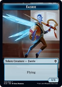 Faerie // Food (15) Double-sided Token [Throne of Eldraine Tokens] | Devastation Store