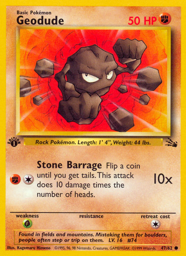 Geodude (47/62) [Fossil 1st Edition] | Devastation Store