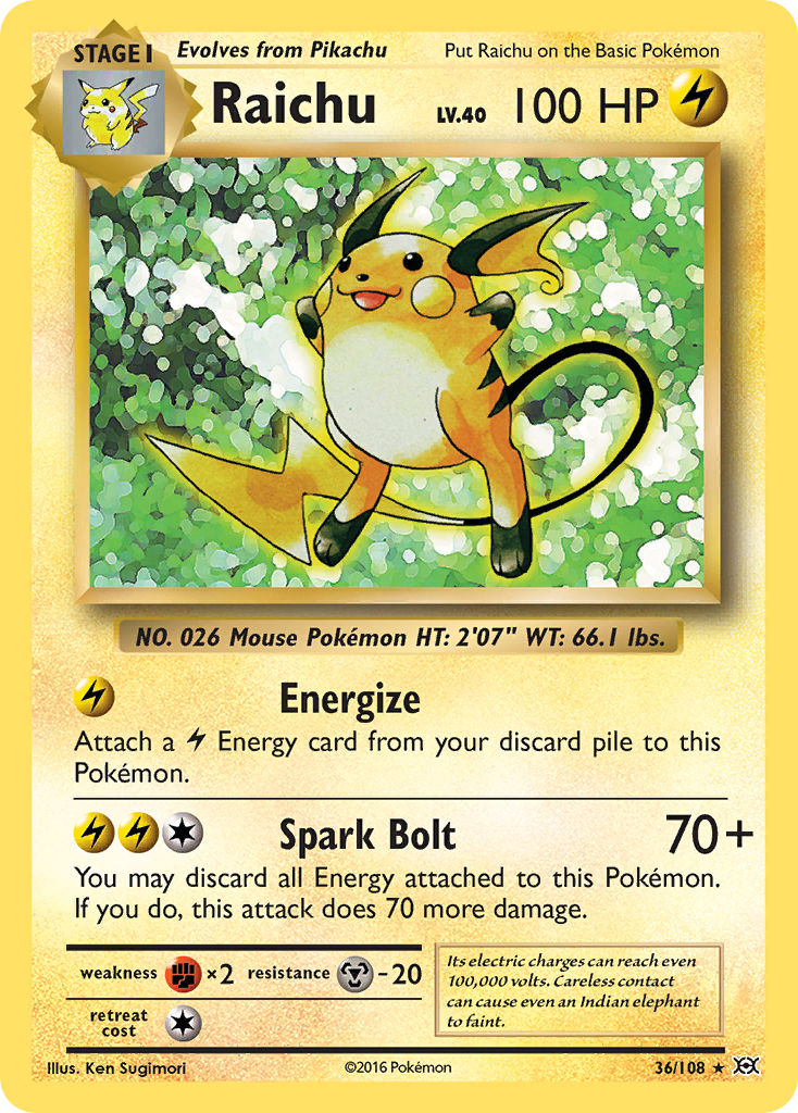 Raichu (36/108) [XY: Evolutions] | Devastation Store