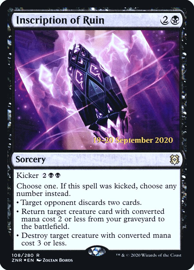 Inscription of Ruin [Zendikar Rising Prerelease Promos] | Devastation Store