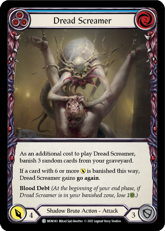 Dread Screamer (Blue) [MON143] 1st Edition Normal - Devastation Store | Devastation Store