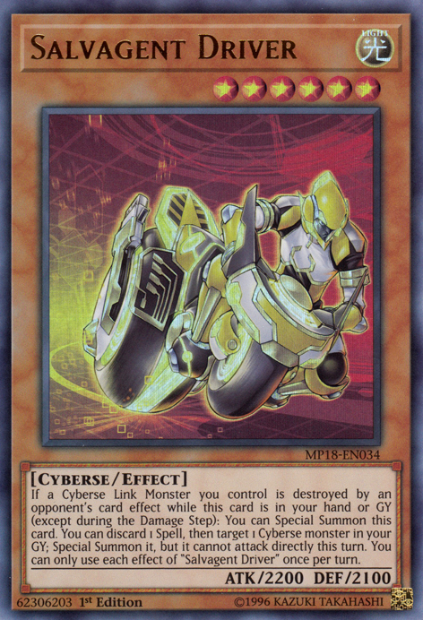 Salvagent Driver [MP18-EN034] Ultra Rare | Devastation Store