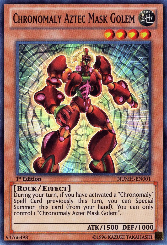 Chronomaly Aztec Mask Golem [NUMH-EN001] Super Rare | Devastation Store
