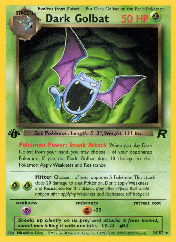 Dark Golbat (24/82) [Team Rocket 1st Edition] | Devastation Store