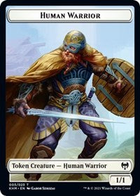 Human Warrior // Emblem - Kaya, the Inexorable Double-sided Token [Kaldheim Tokens] | Devastation Store