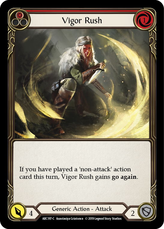 Vigor Rush (Red) [ARC197-C] 1st Edition Rainbow Foil - Devastation Store | Devastation Store