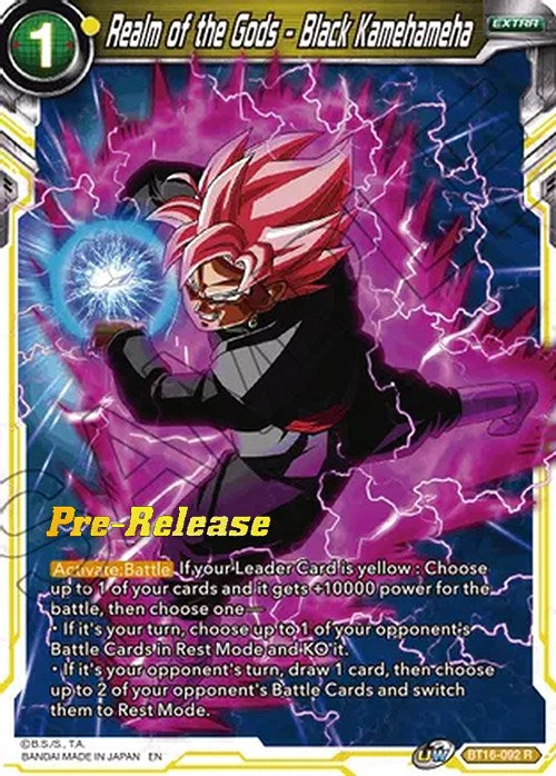 Realm of the Gods - Black Kamehameha (BT16-092) [Realm of the Gods Prerelease Promos] | Devastation Store