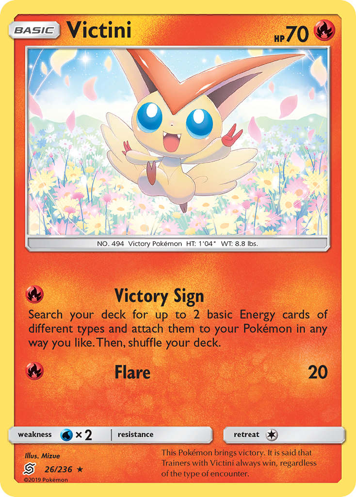 Victini (26/236) [Sun & Moon: Unified Minds] | Devastation Store