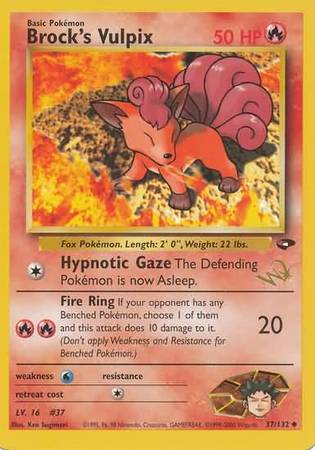 Brock's Vulpix (37/132) (W Stamped Promo) [Gym Challenge Unlimited] | Devastation Store