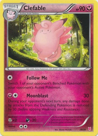 Clefable (28/30) [XY: Trainer Kit 1 - Wigglytuff] | Devastation Store