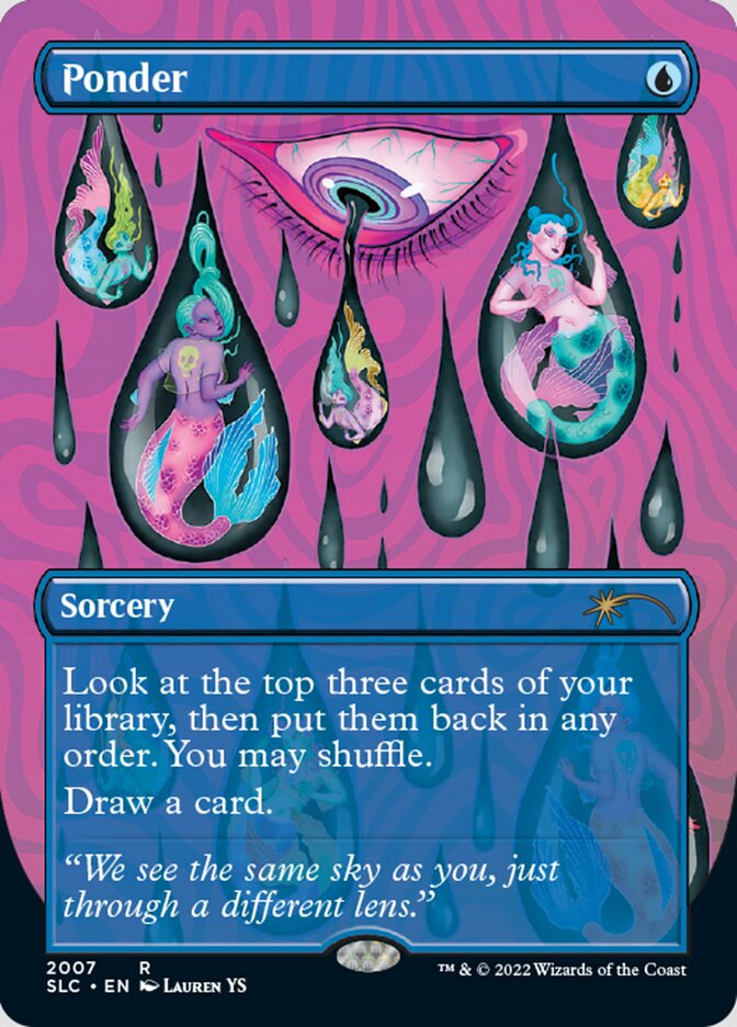 Ponder (Borderless) [Secret Lair 30th Anniversary Countdown Kit] | Devastation Store