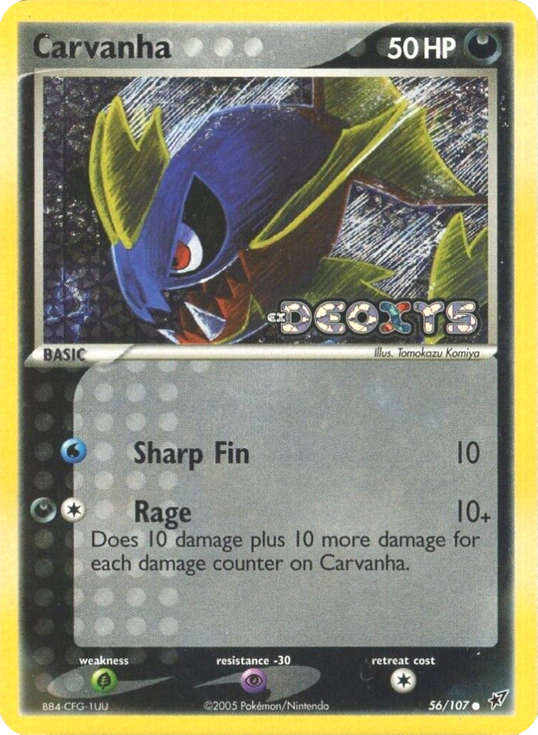 Carvanha (56/107) (Stamped) [EX: Deoxys] | Devastation Store