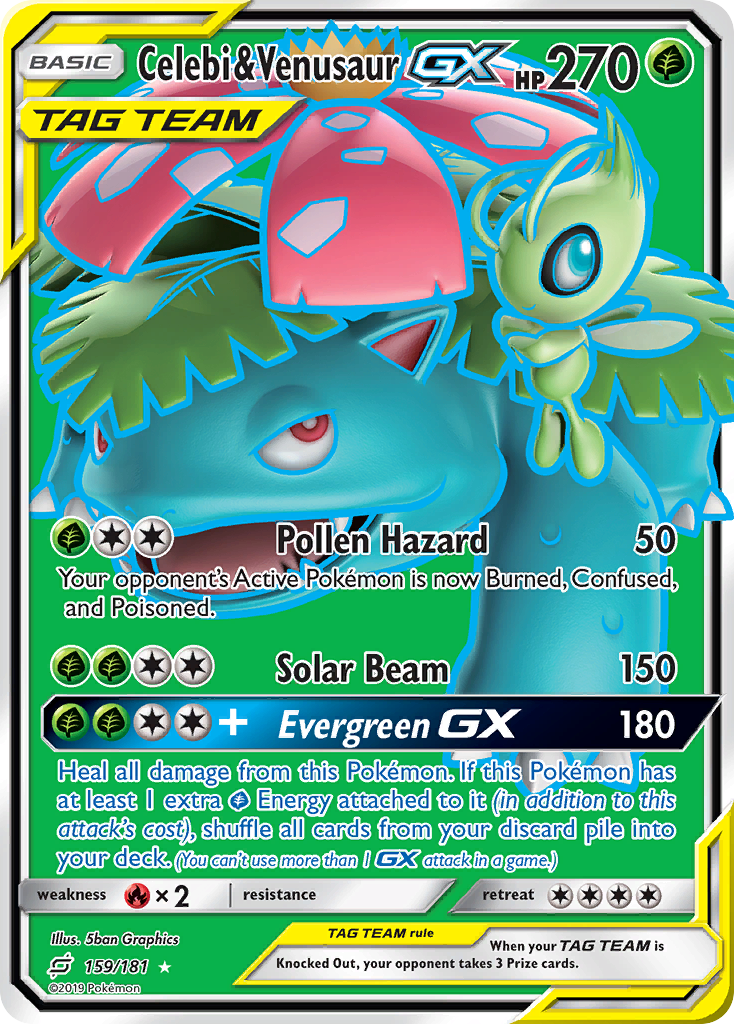 Celebi & Venusaur GX (159/181) [Sun & Moon: Team Up] | Devastation Store