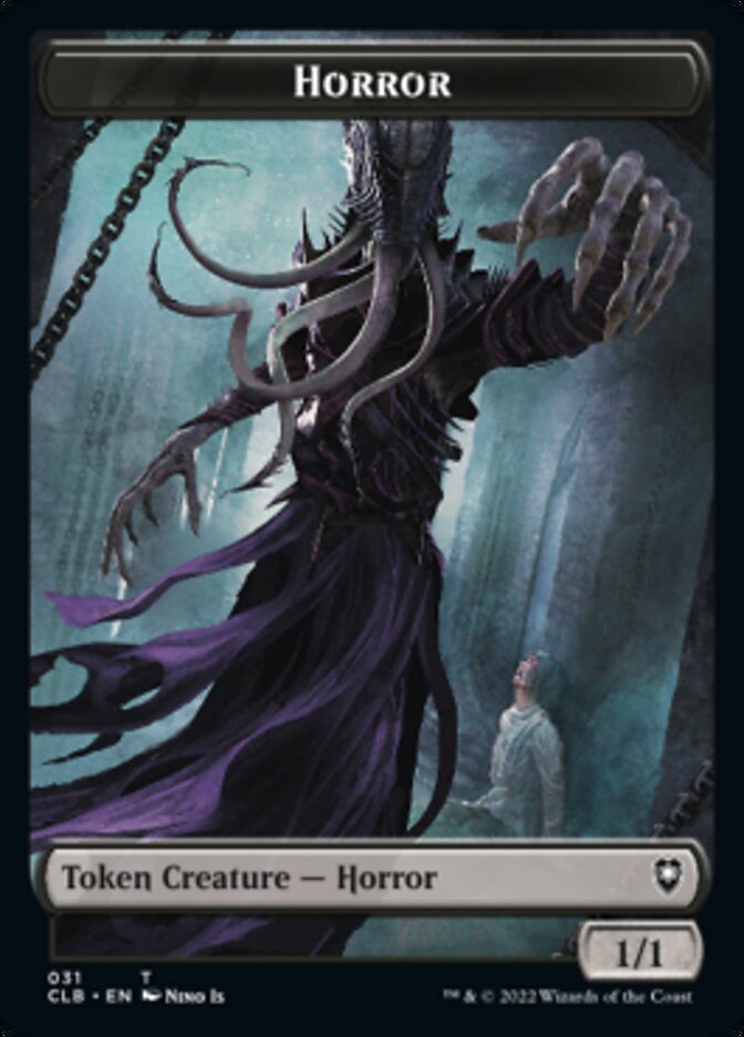 Horror // Eldrazi Horror Double-sided Token [Commander Legends: Battle for Baldur's Gate Tokens] | Devastation Store