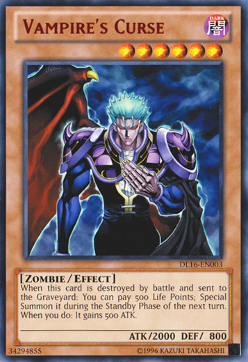 Vampire's Curse (Red) [DL16-EN003] Rare | Devastation Store