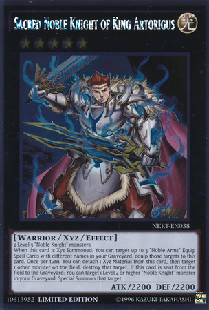 Sacred Noble Knight of King Artorigus [NKRT-EN038] Platinum Rare | Devastation Store
