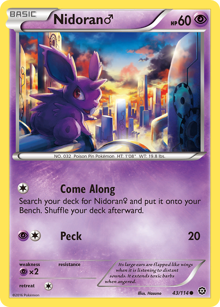 Nidoran (43/114) (Male) [XY: Steam Siege] | Devastation Store