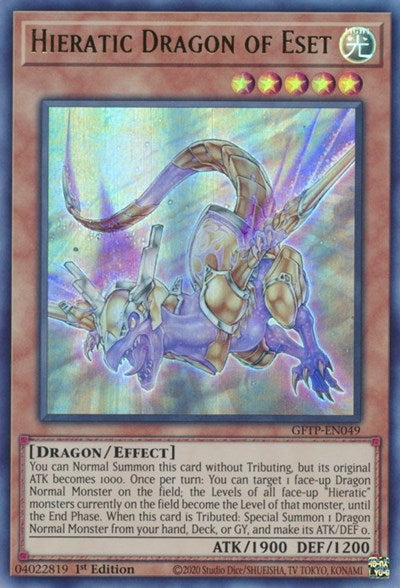 Hieratic Dragon of Eset [GFTP-EN049] Ultra Rare | Devastation Store