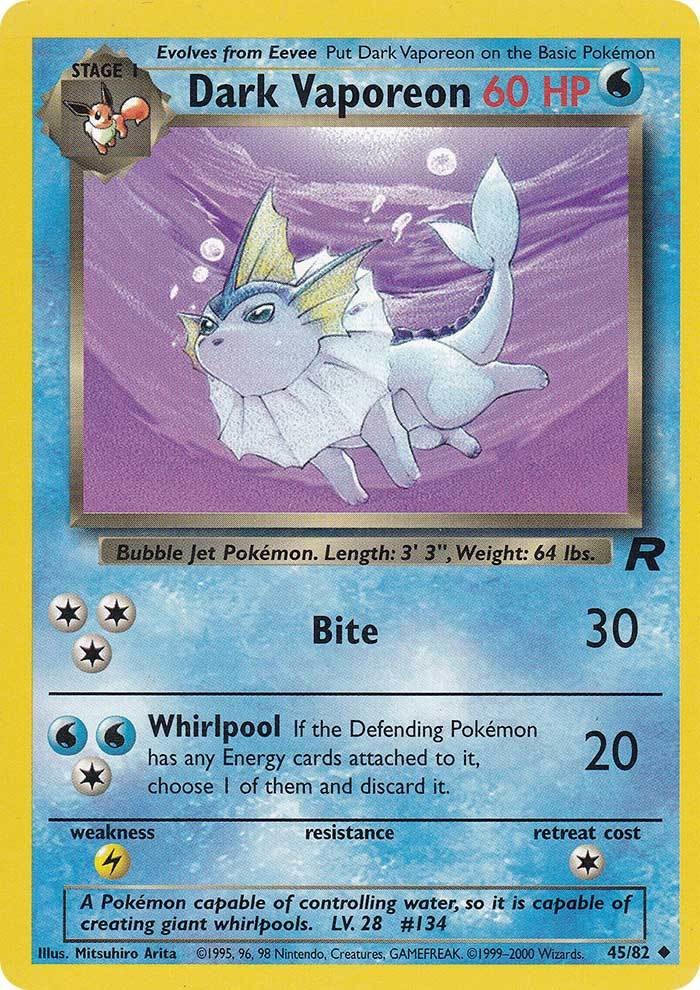 Dark Vaporeon (45/82) [Team Rocket Unlimited] | Devastation Store