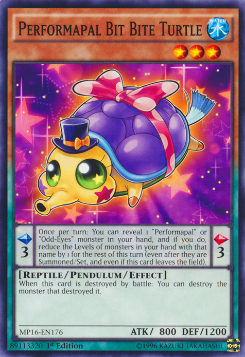 Performapal Bit Bite Turtle [MP16-EN176] Common | Devastation Store