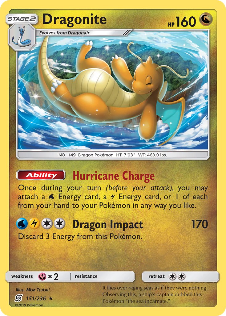 Dragonite (151/236) (Cracked Ice Holo) (Theme Deck Exclusives) [Sun & Moon: Unified Minds] | Devastation Store
