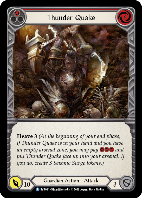 Thunder Quake (Red) [EVR024] (Everfest)  1st Edition Rainbow Foil | Devastation Store