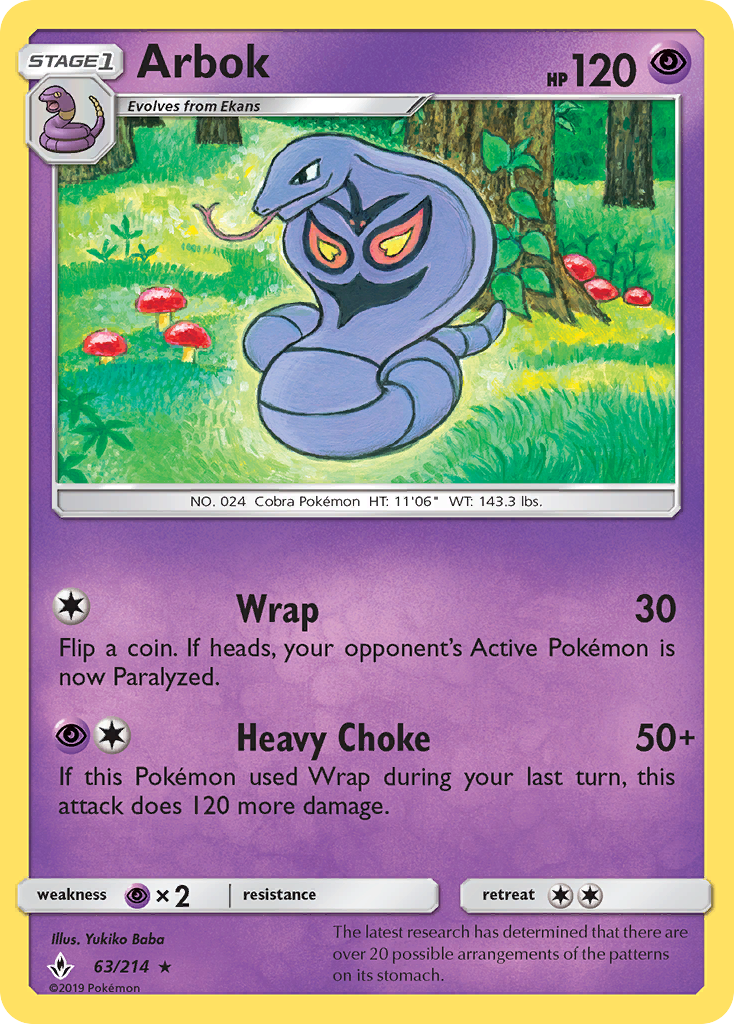 Arbok (63/214) [Sun & Moon: Unbroken Bonds] | Devastation Store