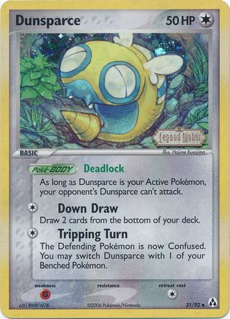 Dunsparce (31/92) (Stamped) [EX: Legend Maker] | Devastation Store