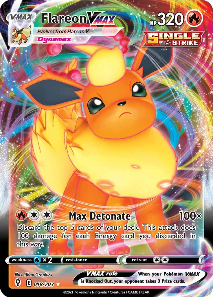 Flareon VMAX (018/203) [Sword & Shield: Evolving Skies] | Devastation Store