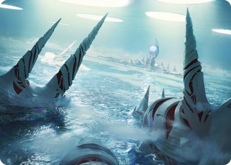 Seachrome Coast Art Card [Phyrexia: All Will Be One Art Series] | Devastation Store