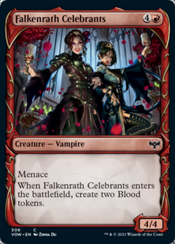 Falkenrath Celebrants (Showcase Fang Frame) [Innistrad: Crimson Vow] | Devastation Store