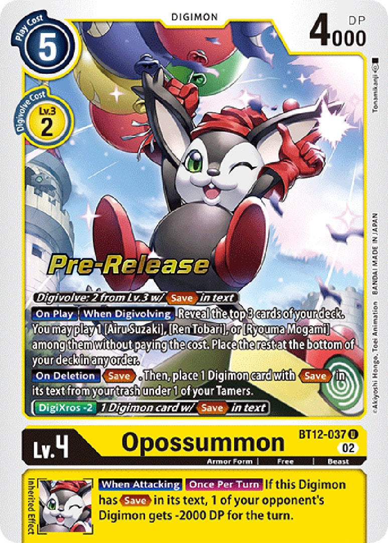 Opossummon [BT12-037] [Across Time Pre-Release Cards] | Devastation Store