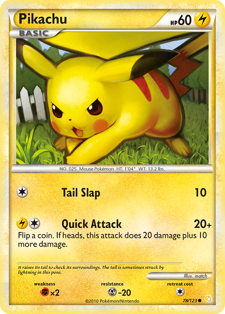 Pikachu (78/123) [HeartGold & SoulSilver: Base Set] | Devastation Store