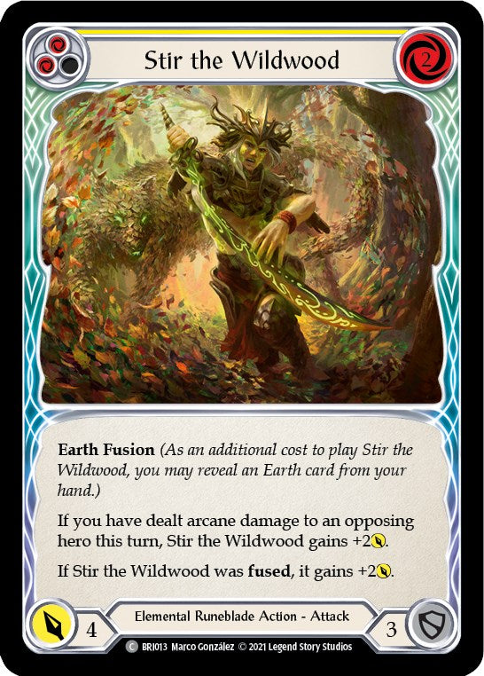 Stir the Wildwood (Yellow) [BRI013] (Tales of Aria Briar Blitz Deck)  1st Edition Normal | Devastation Store
