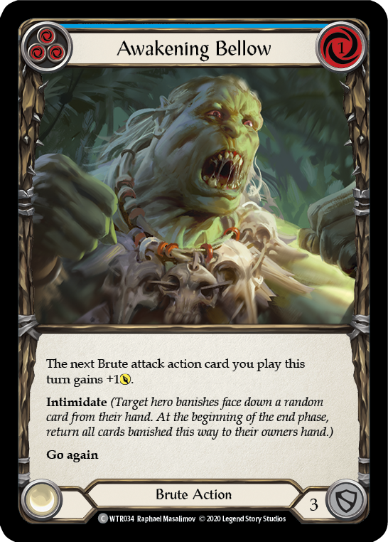 Awakening Bellow (Blue) [WTR034] Unlimited Edition Rainbow Foil - Devastation Store | Devastation Store