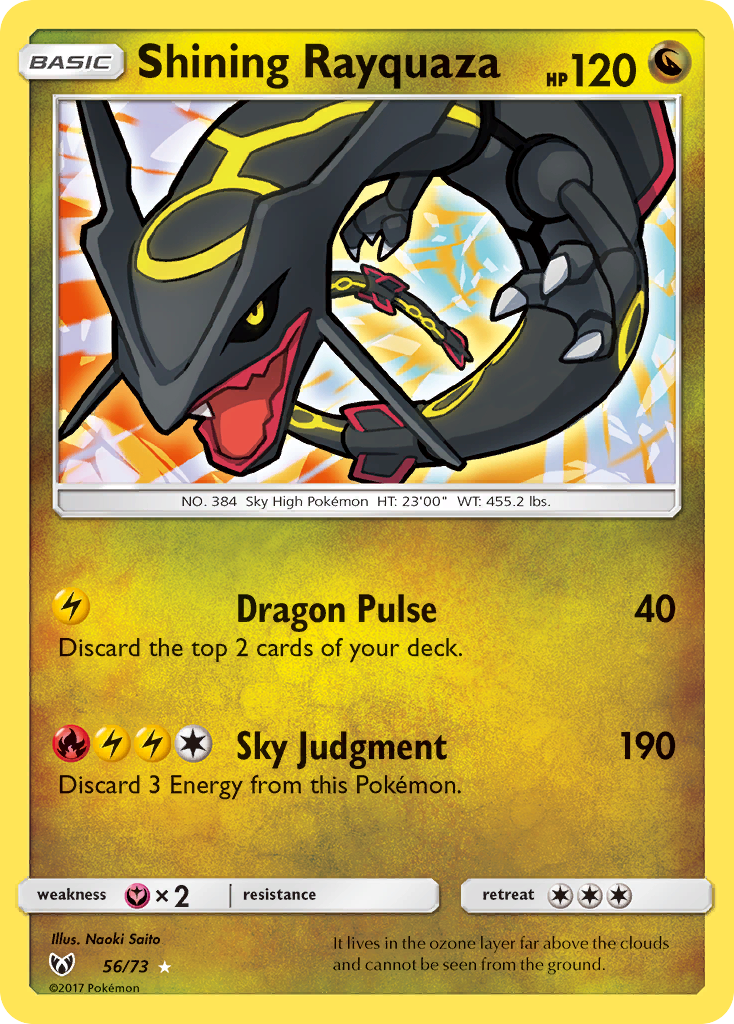 Shining Rayquaza (56/73) [Sun & Moon: Shining Legends] | Devastation Store