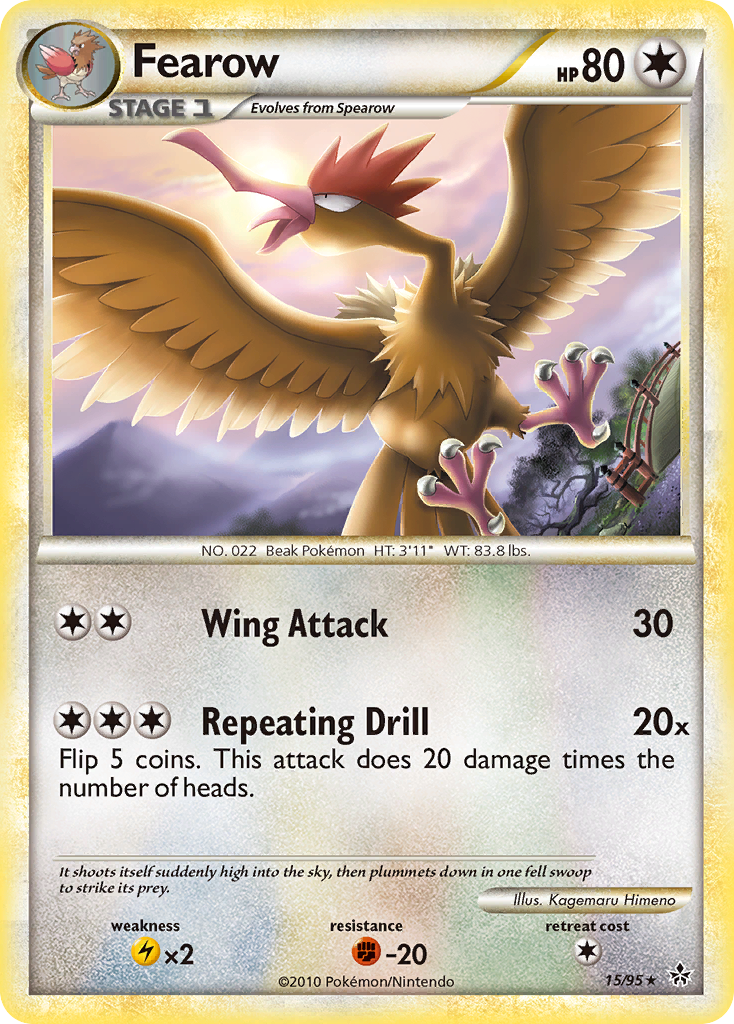 Fearow (15/95) [HeartGold & SoulSilver: Unleashed] | Devastation Store