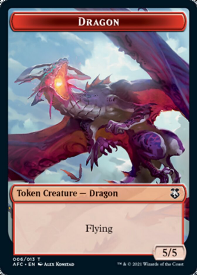 Dragon // Dragon Spirit Double-sided Token [Dungeons & Dragons: Adventures in the Forgotten Realms Commander Tokens] | Devastation Store