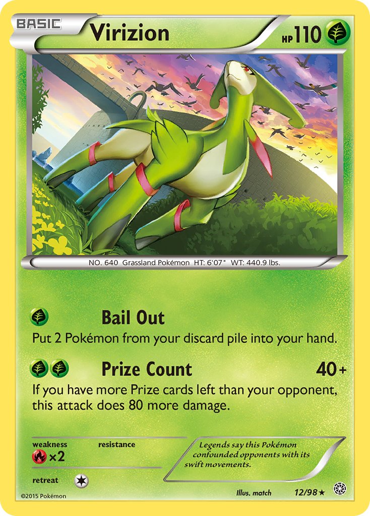 Virizion (12/98) (Theme Deck Exclusive) [XY: Ancient Origins] | Devastation Store