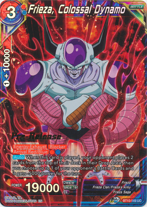 Frieza, Colossal Dynamo (BT10-149) [Rise of the Unison Warrior Prerelease Promos] | Devastation Store