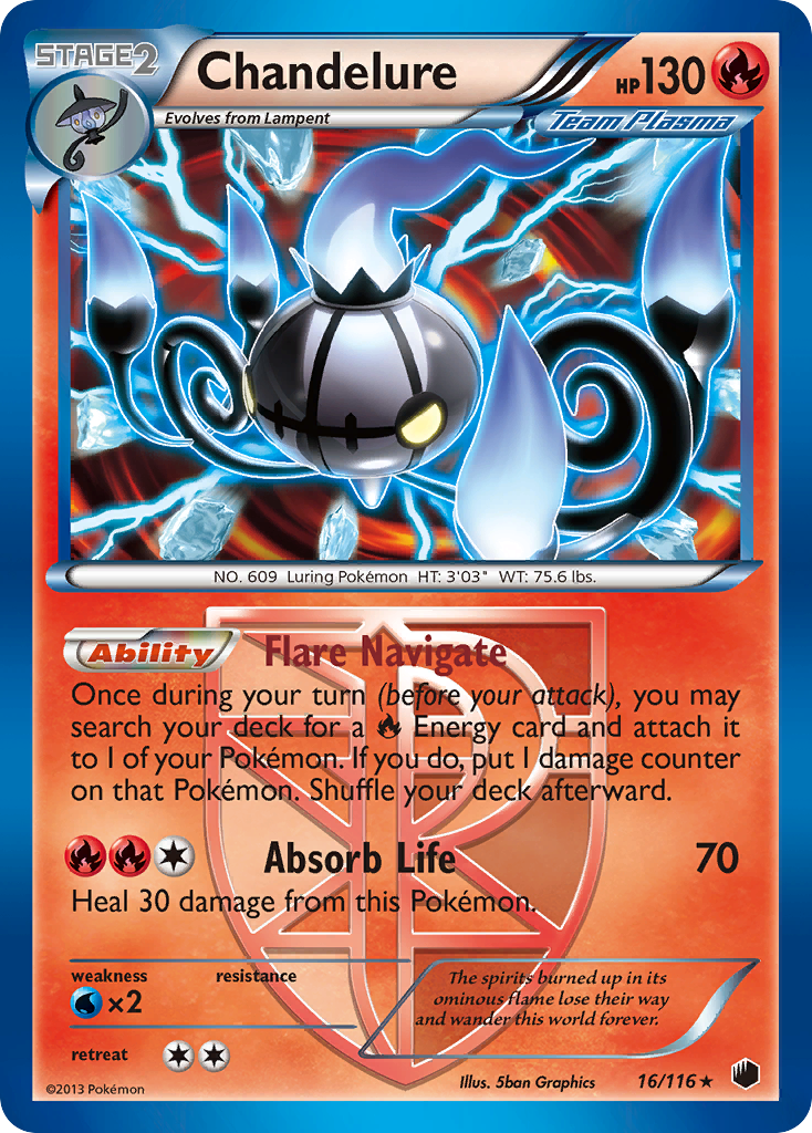 Chandelure (16/116) [Black & White: Plasma Freeze] | Devastation Store