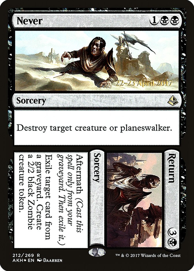 Never // Return  [Amonkhet Prerelease Promos] | Devastation Store
