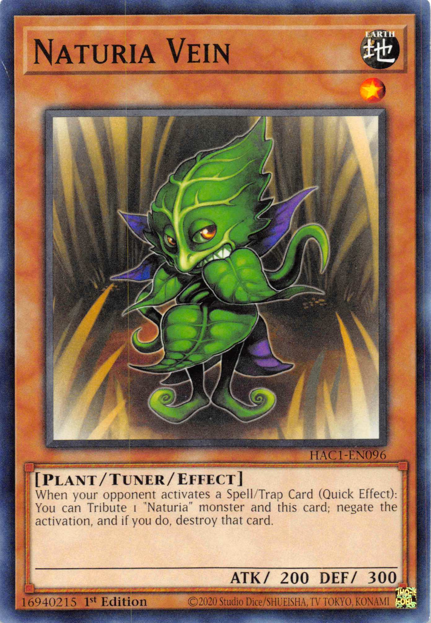 Naturia Vein (Duel Terminal) [HAC1-EN096] Parallel Rare | Devastation Store