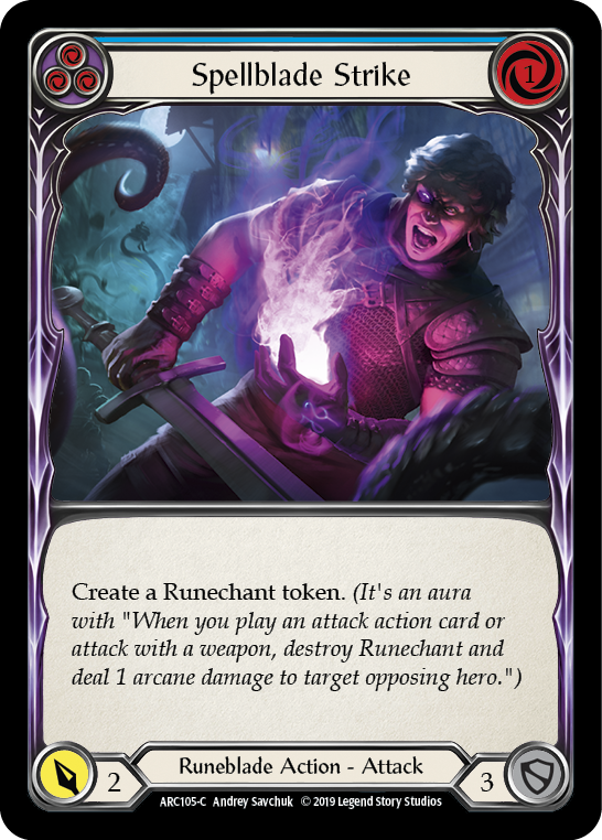 Spellblade Strike (Blue) [ARC105-C] 1st Edition Normal - Devastation Store | Devastation Store