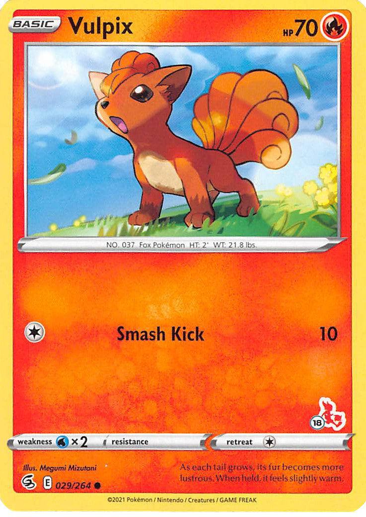 Vulpix (029/264) (Cinderace Stamp #18) [Battle Academy 2022] | Devastation Store