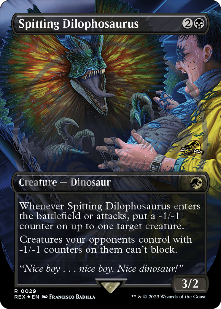 Spitting Dilophosaurus Emblem (Borderless) [Jurassic World Collection Tokens] | Devastation Store