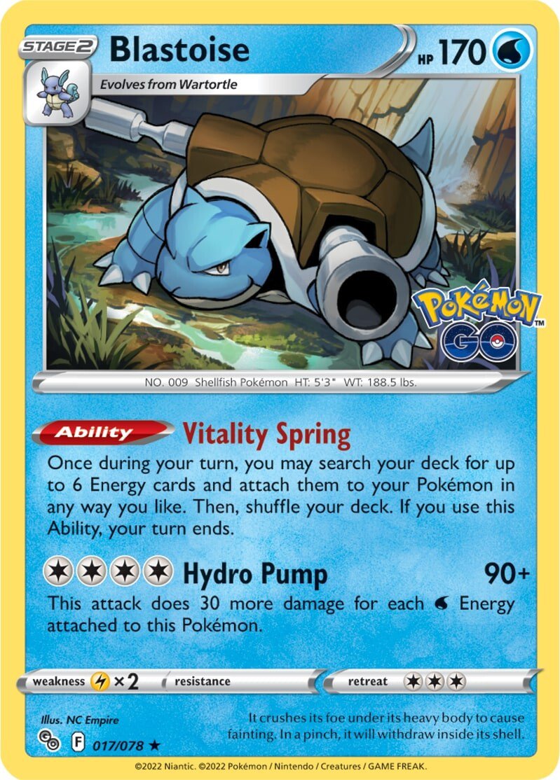 Blastoise (017/078) [Pokémon GO] | Devastation Store