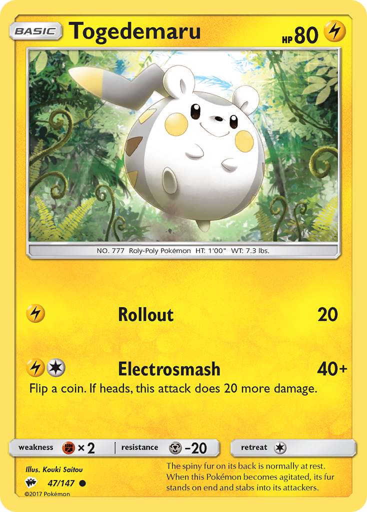 Togedemaru (47/147) [Sun & Moon: Burning Shadows] | Devastation Store