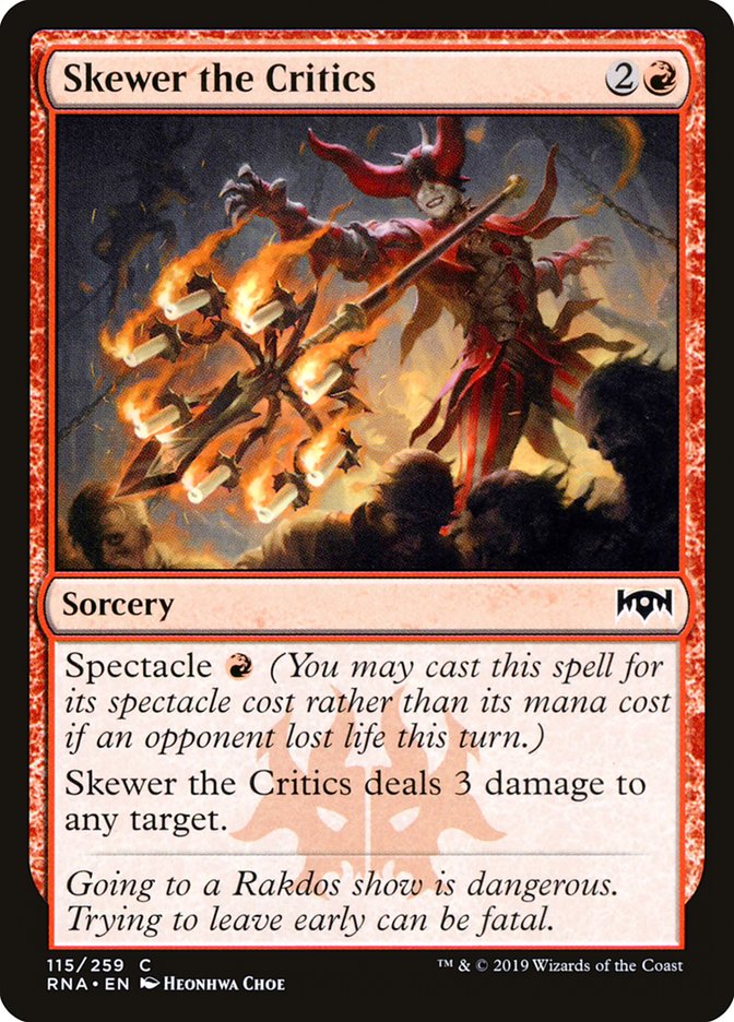 Skewer the Critics [Ravnica Allegiance] | Devastation Store